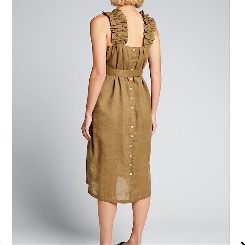 FRAME Ruffle Strap Button Back Dress